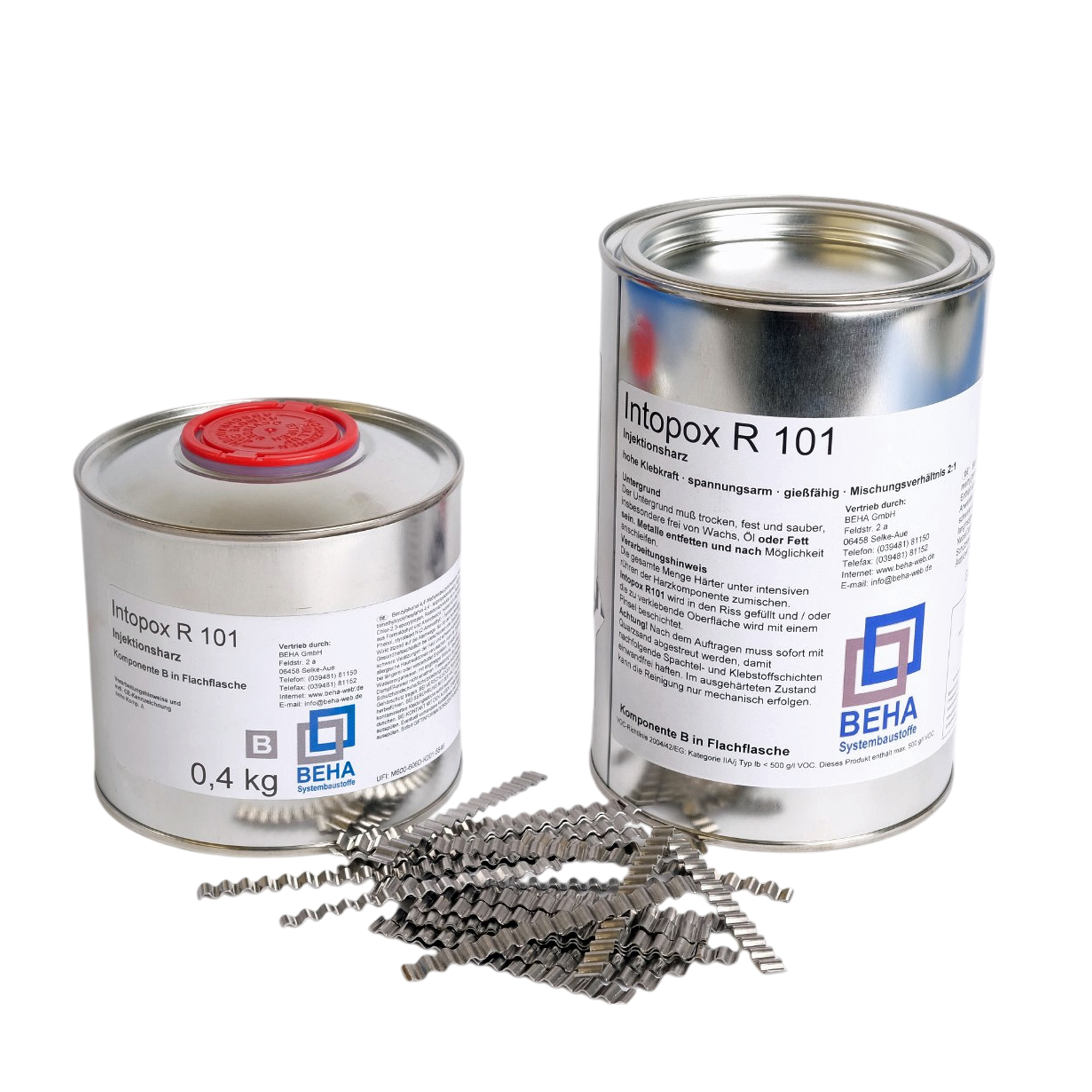 Gießharz INTOPOX R101 + 30 Stck Estrichklammern