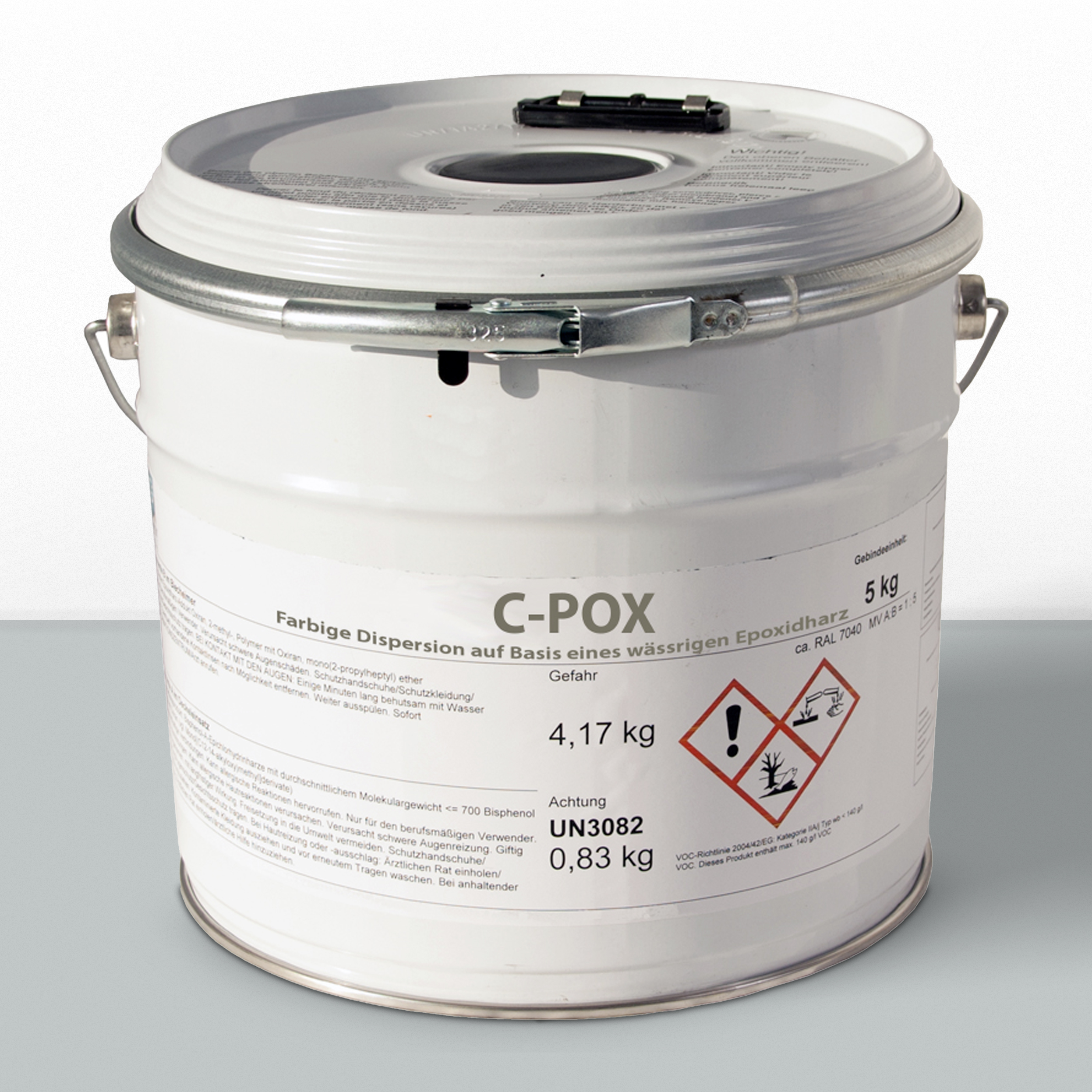 C-POX Epoxidharz Bodenbeschichtung, Versiegelung, Gießharz farbig, 5kg