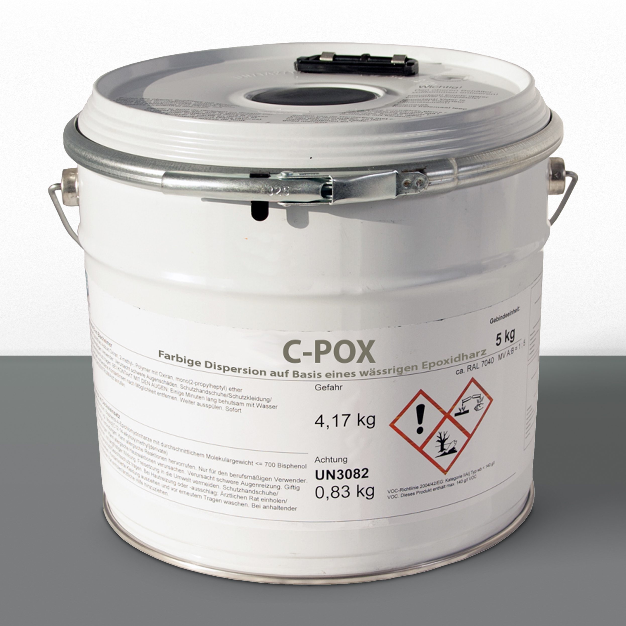 C-POX Epoxidharz Bodenbeschichtung, Versiegelung, Gießharz farbig, 5kg
