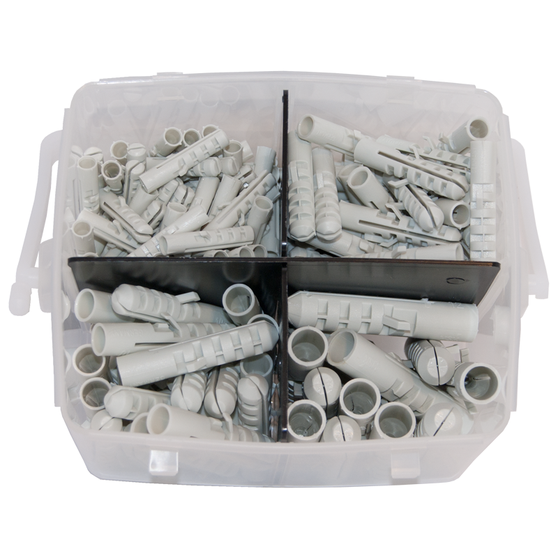 190- tlg. Euro-Dübelset, Spreizdübel, Dübel Set, Universaldübel im praktischen Henkeleimer