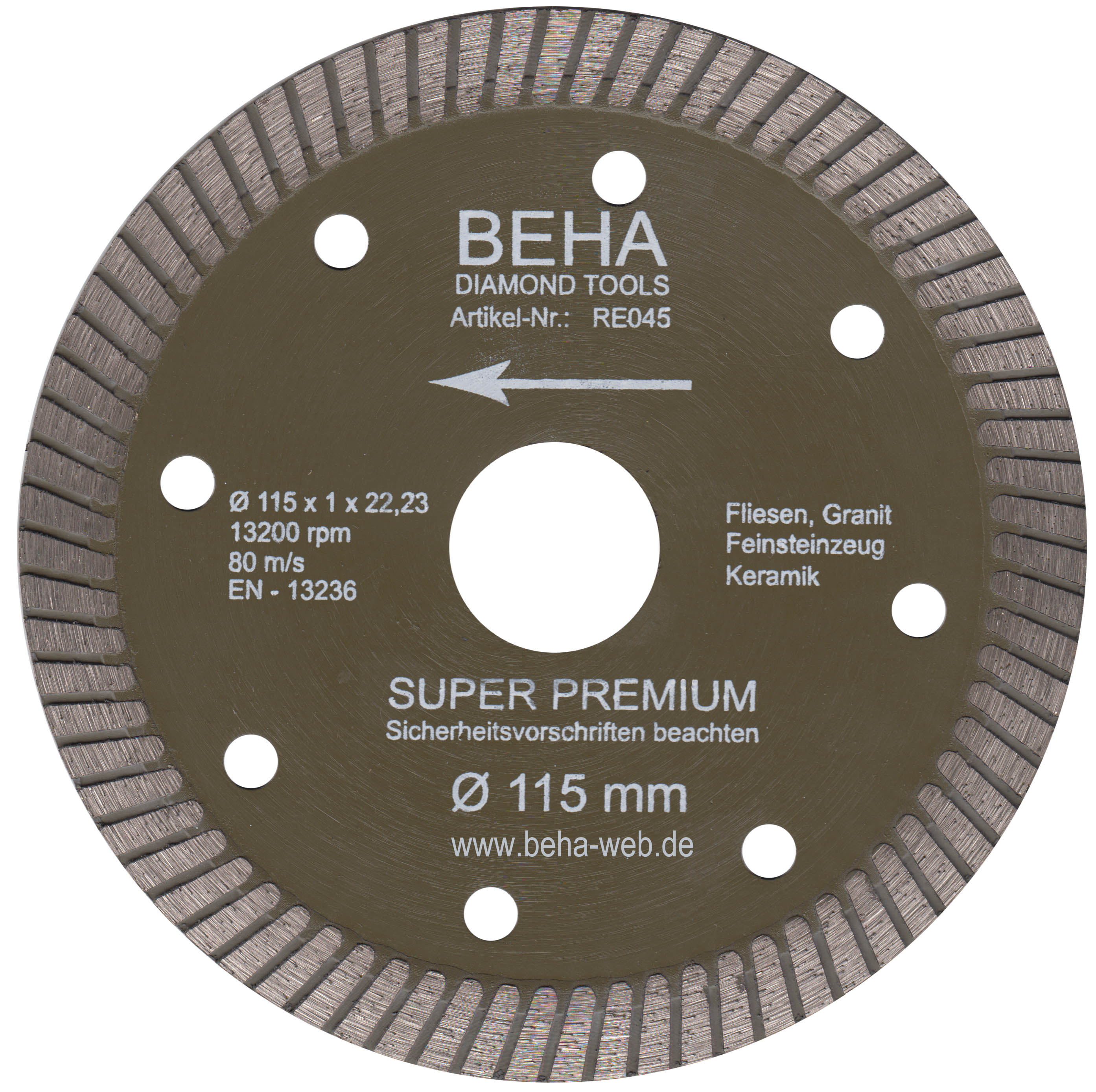 Diamanttrennscheiben Diamantscheiben für Keramik, Fliesen, Marmor, Feinsteinzeug