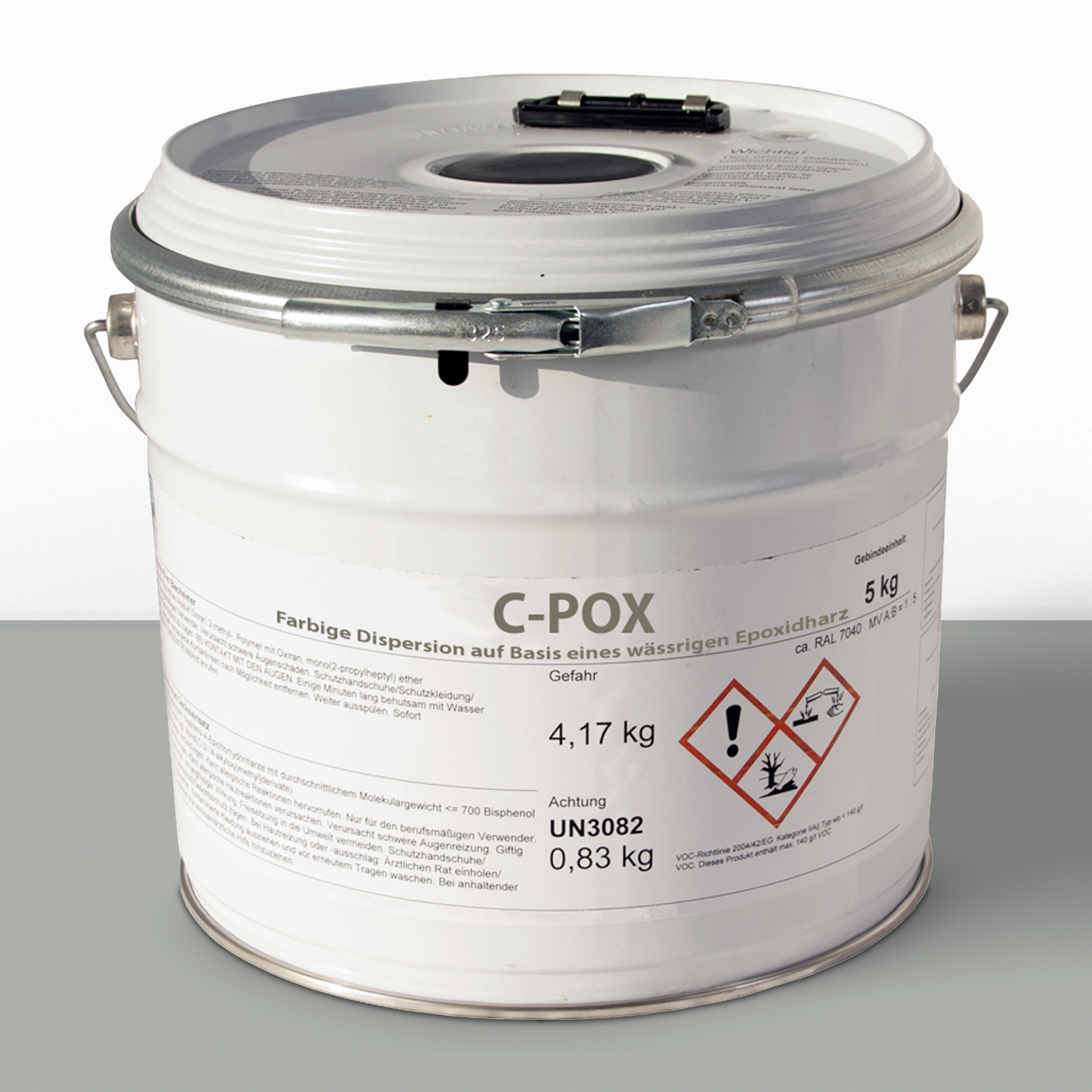 C-POX Epoxidharz Bodenbeschichtung, Versiegelung, Gießharz farbig, 5kg
