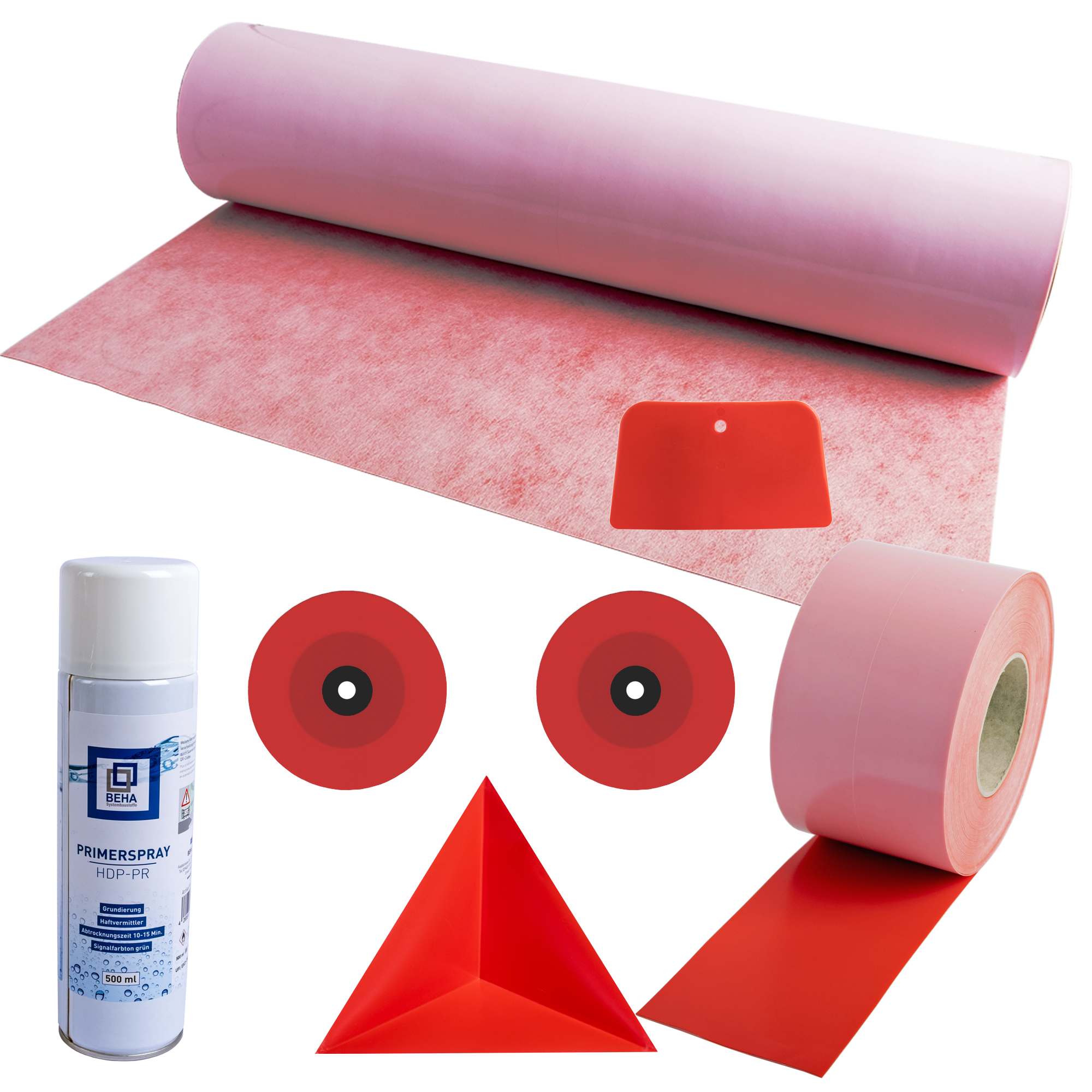 Abdichtset HDP Wandabdichtung für L-Form Duschen, Komplett Set, selbstklebend