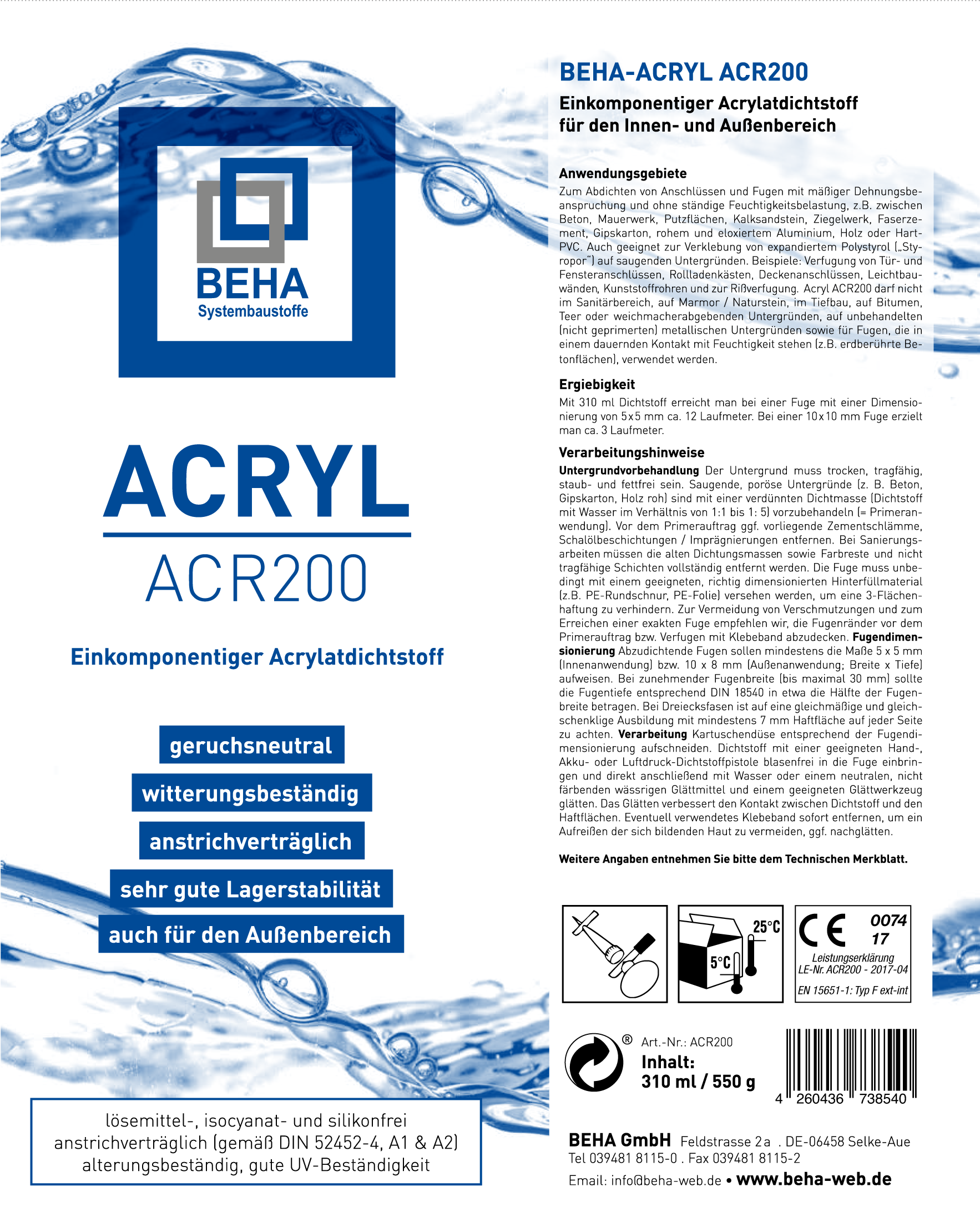 Maler Acryl ACR200