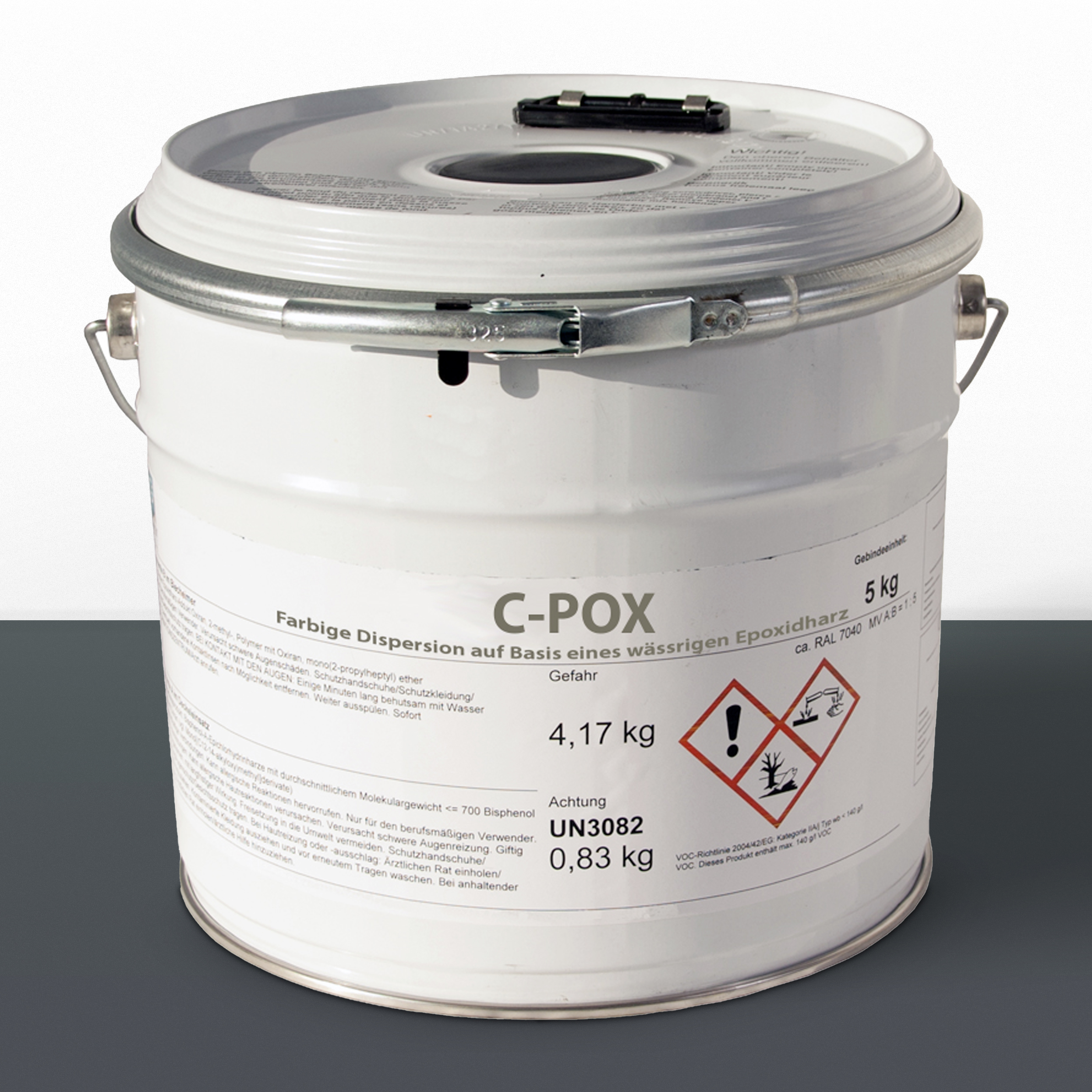 C-POX Epoxidharz Bodenbeschichtung, Versiegelung, Gießharz farbig, 5kg