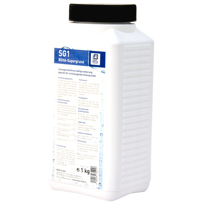 Supergrund Haftgrundierung 1kg für Fliese auf Fliese, Beton, Holz oder Stahl