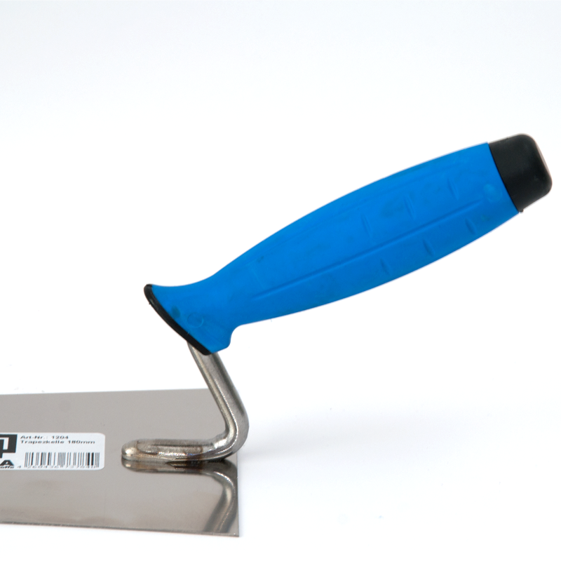 Trapezkelle, Putzkelle, Maurerkelle mit ergonomischen Soft-Griff | ROSTFREI