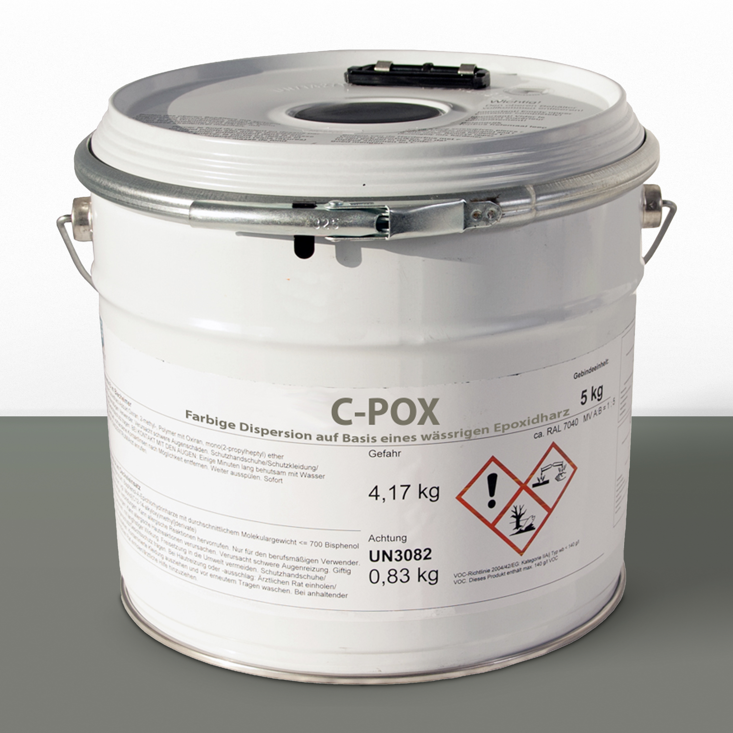C-POX Epoxidharz Bodenbeschichtung, Versiegelung, Gießharz farbig, 5kg