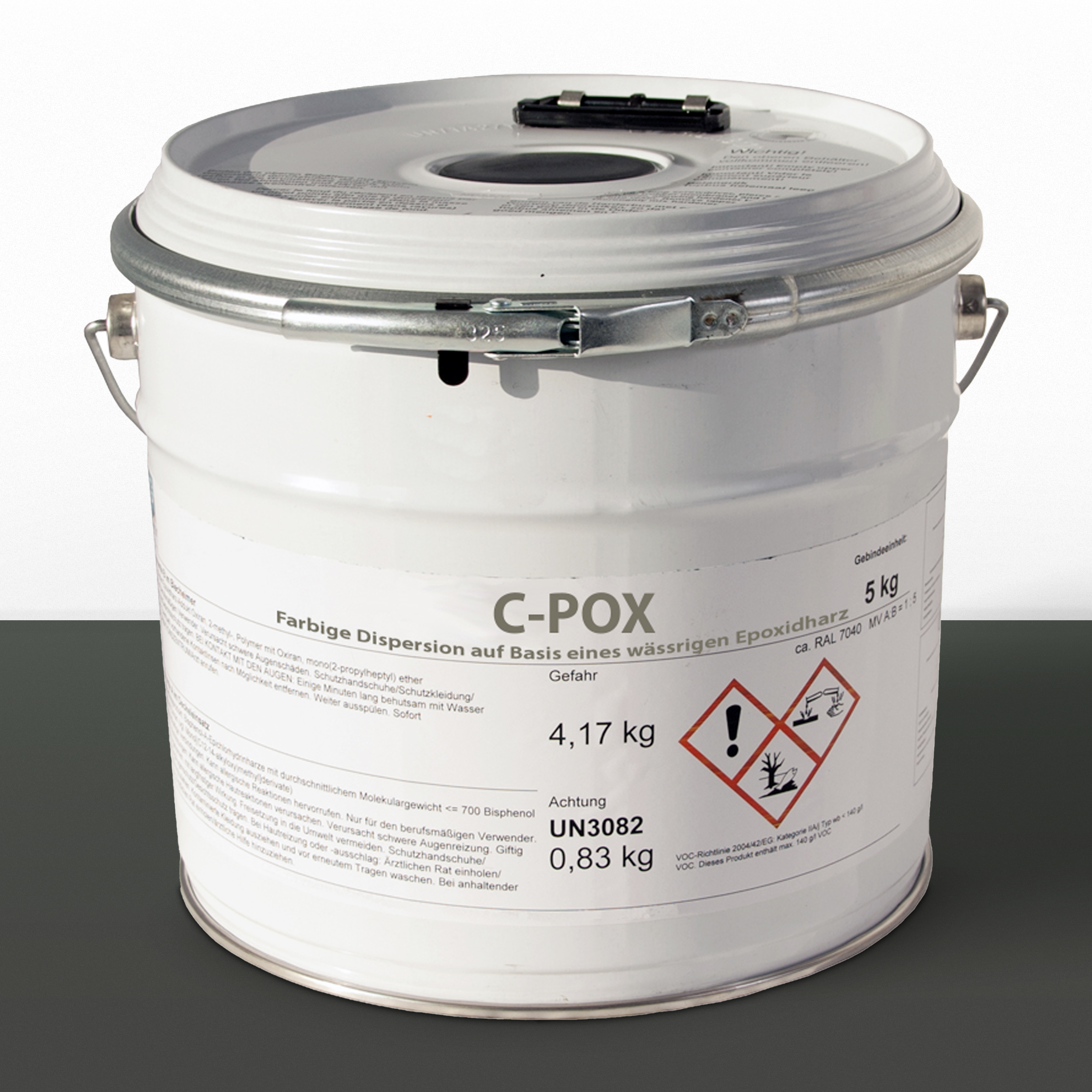 C-POX Epoxidharz Bodenbeschichtung, Versiegelung, Gießharz farbig, 5kg