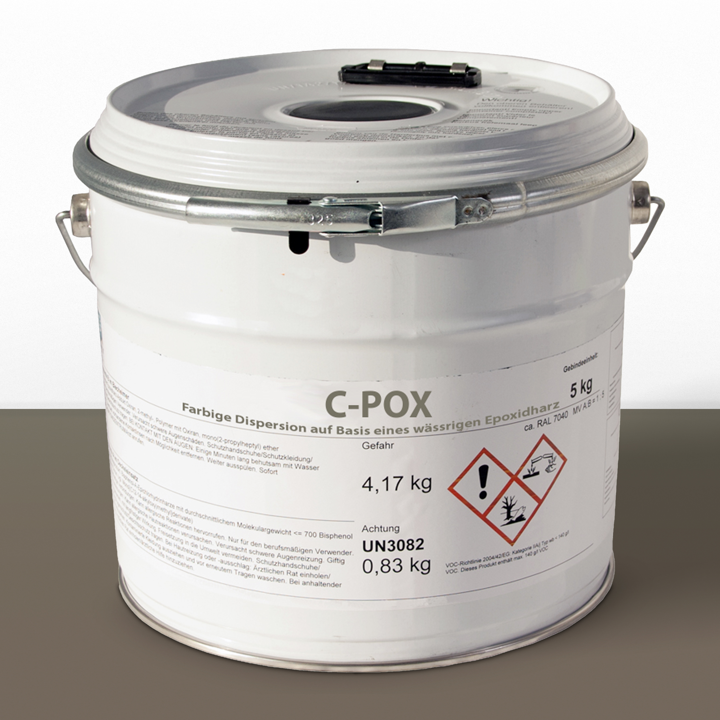C-POX Epoxidharz Bodenbeschichtung, Versiegelung, Gießharz farbig, 5kg