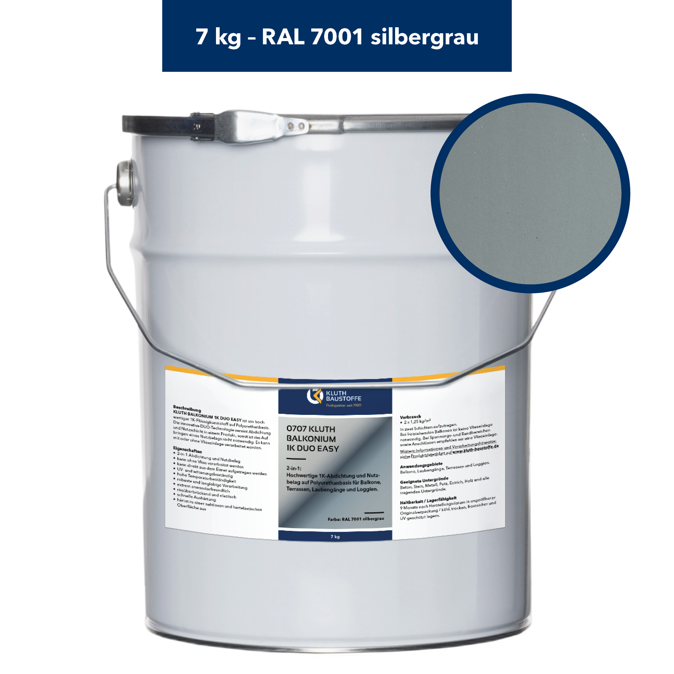Balkonium 7 kg silbergrau