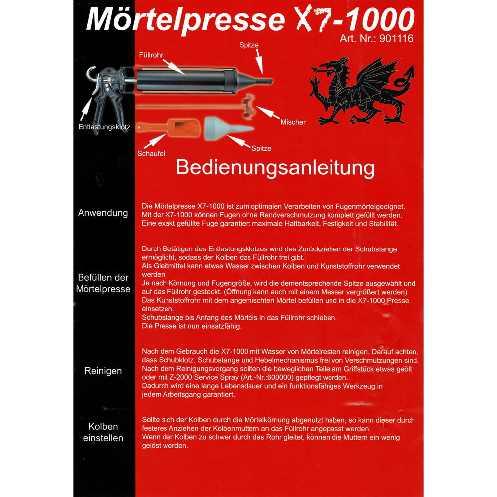 Mörtelpresse X7-1000