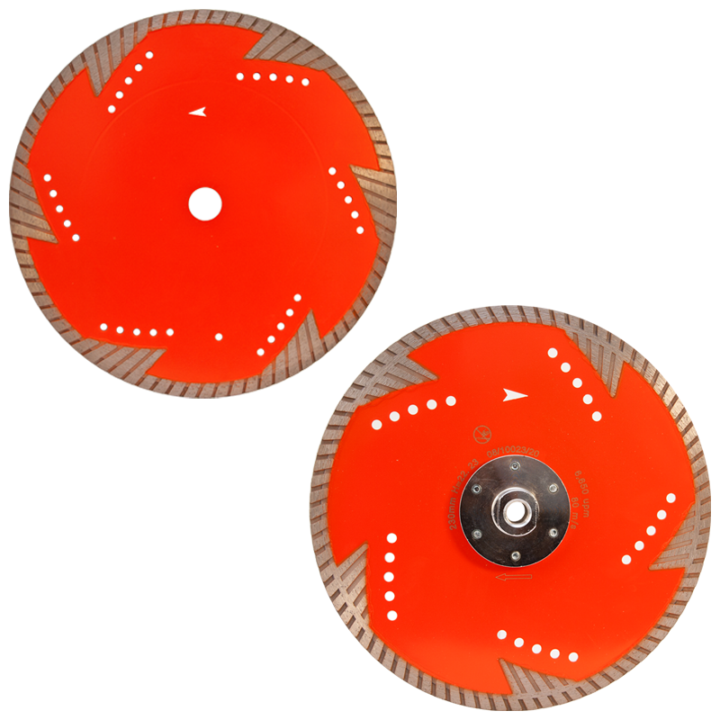 Diamantscheibe mit Turborand und Flansch