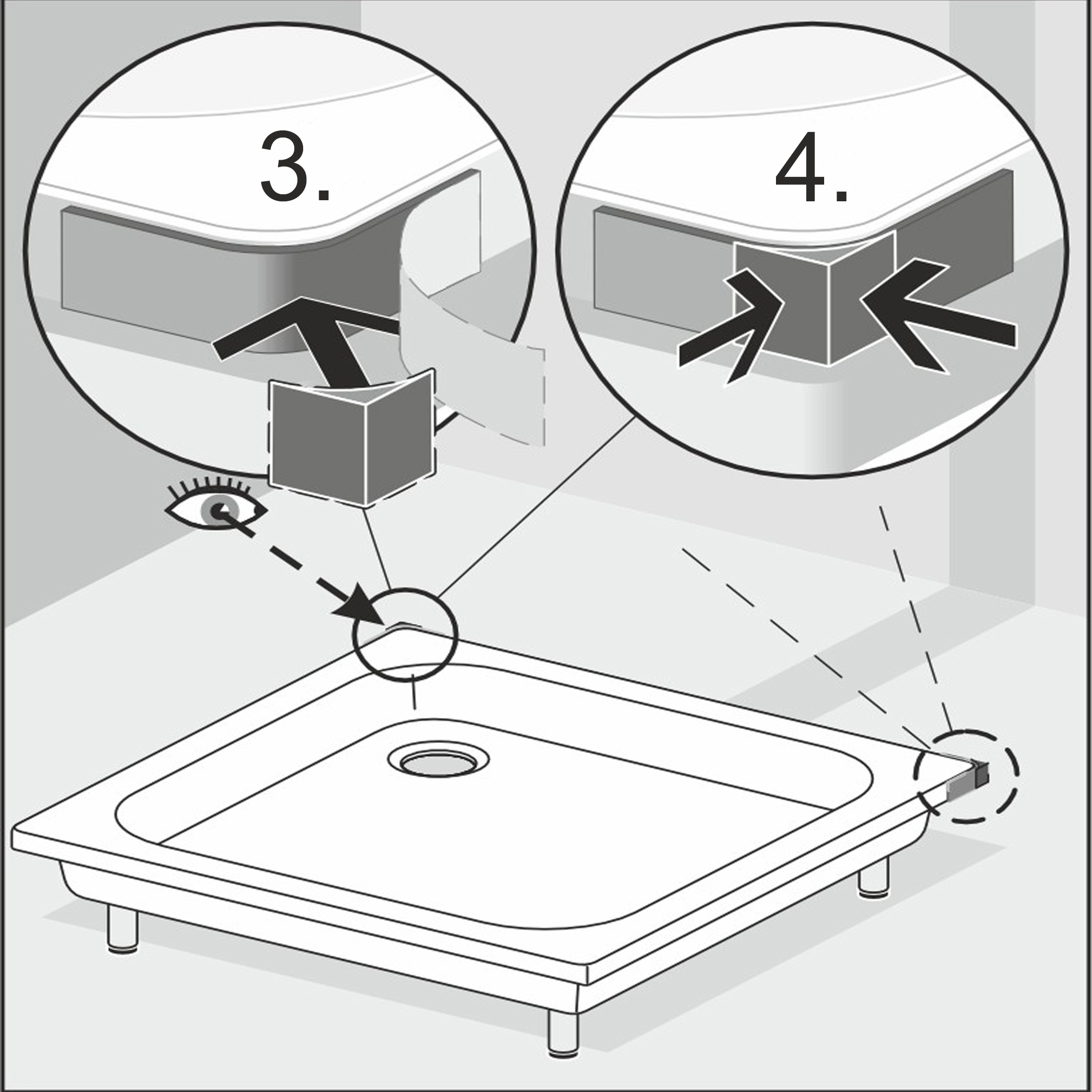 Einbauanleitung Wannenausgleichsecke