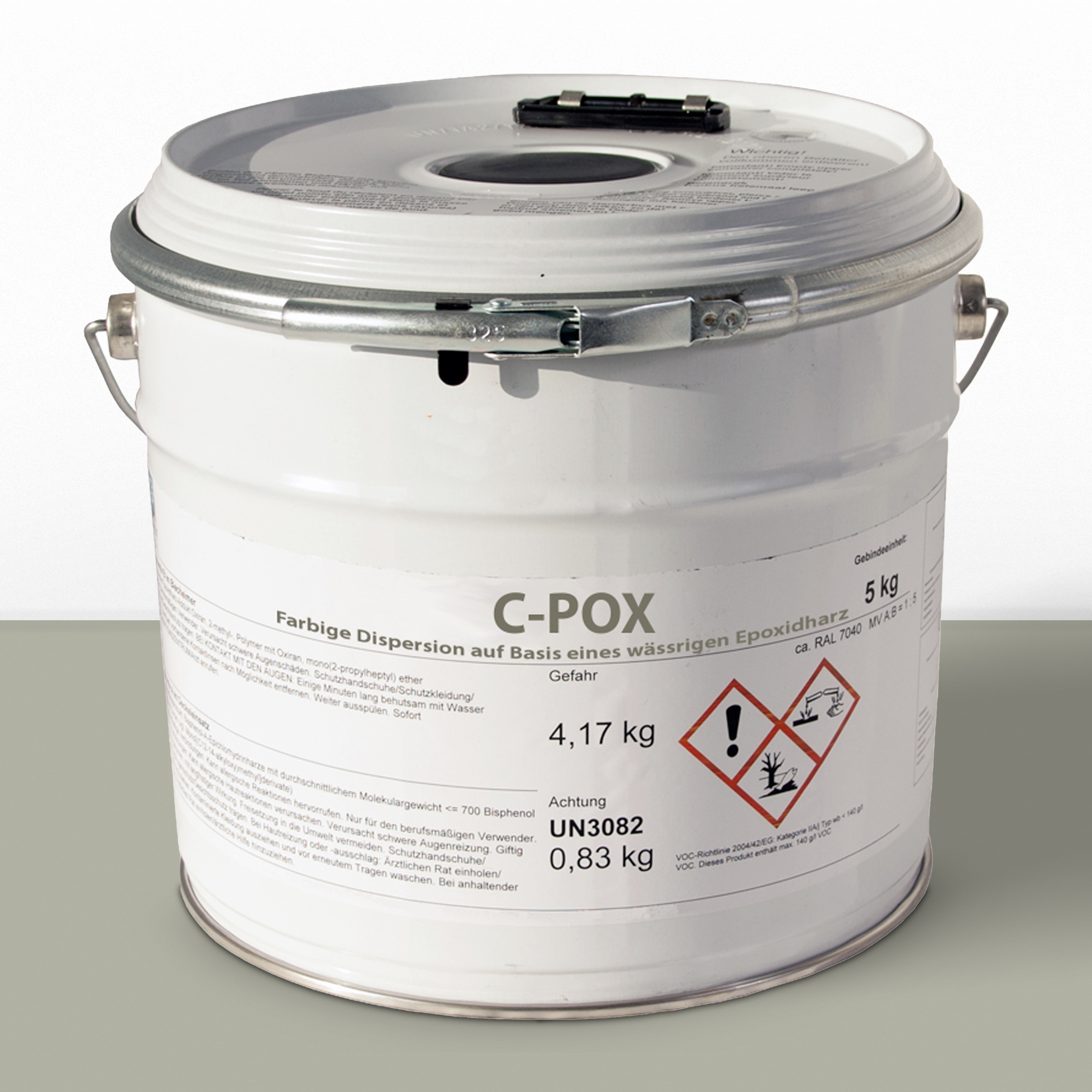 C-POX Epoxidharz Bodenbeschichtung, Versiegelung, Gießharz farbig, 5kg