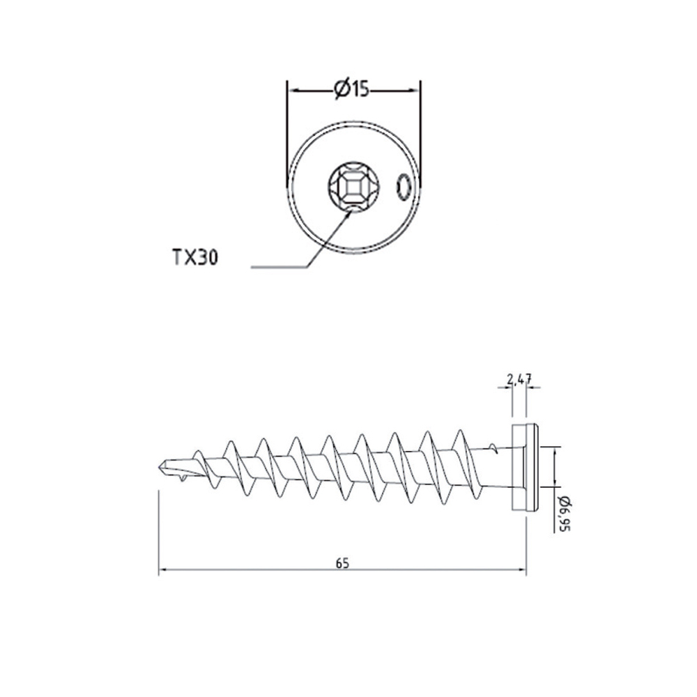 Isolierdübel  Dübelschraube