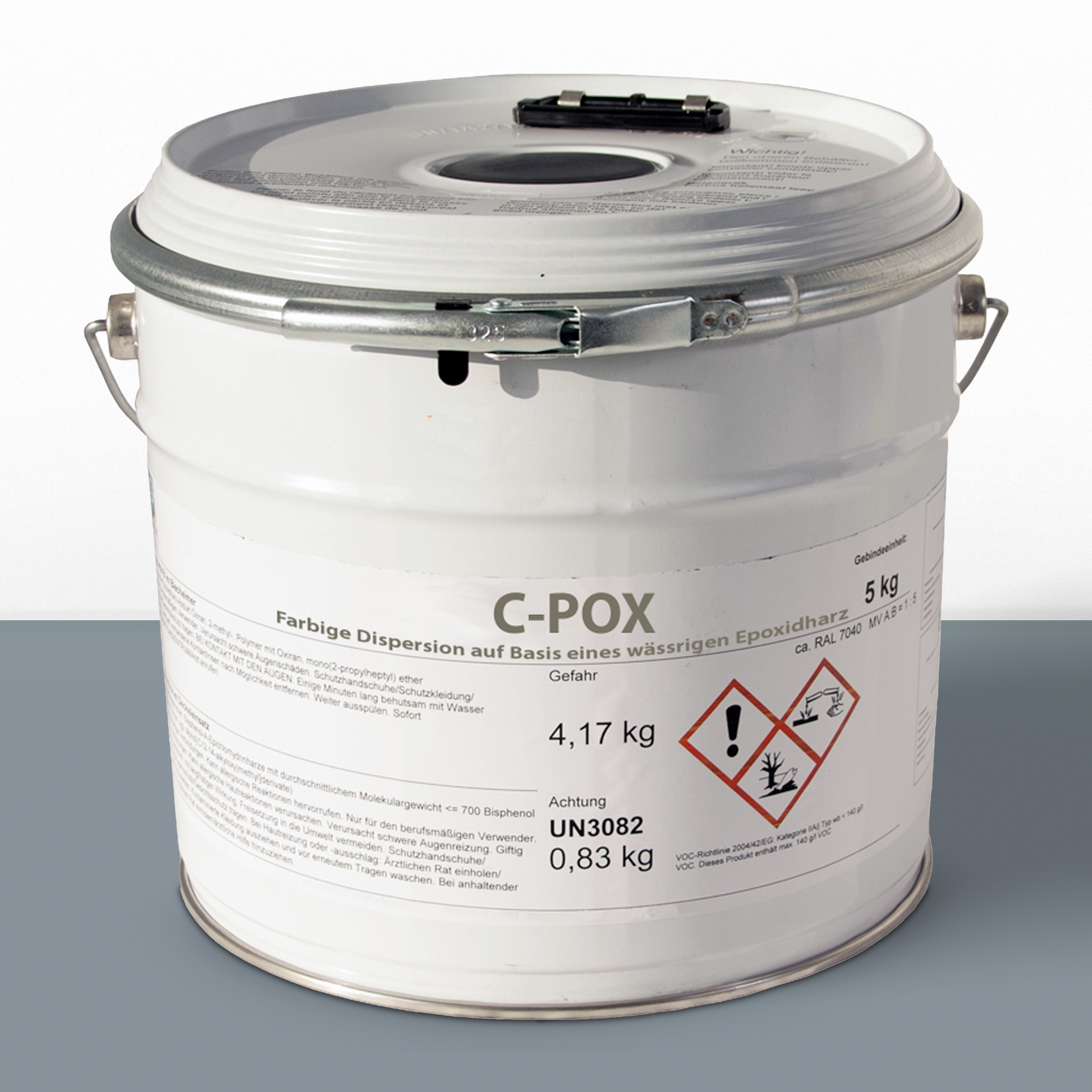 C-POX Epoxidharz Bodenbeschichtung, Versiegelung, Gießharz farbig, 5kg