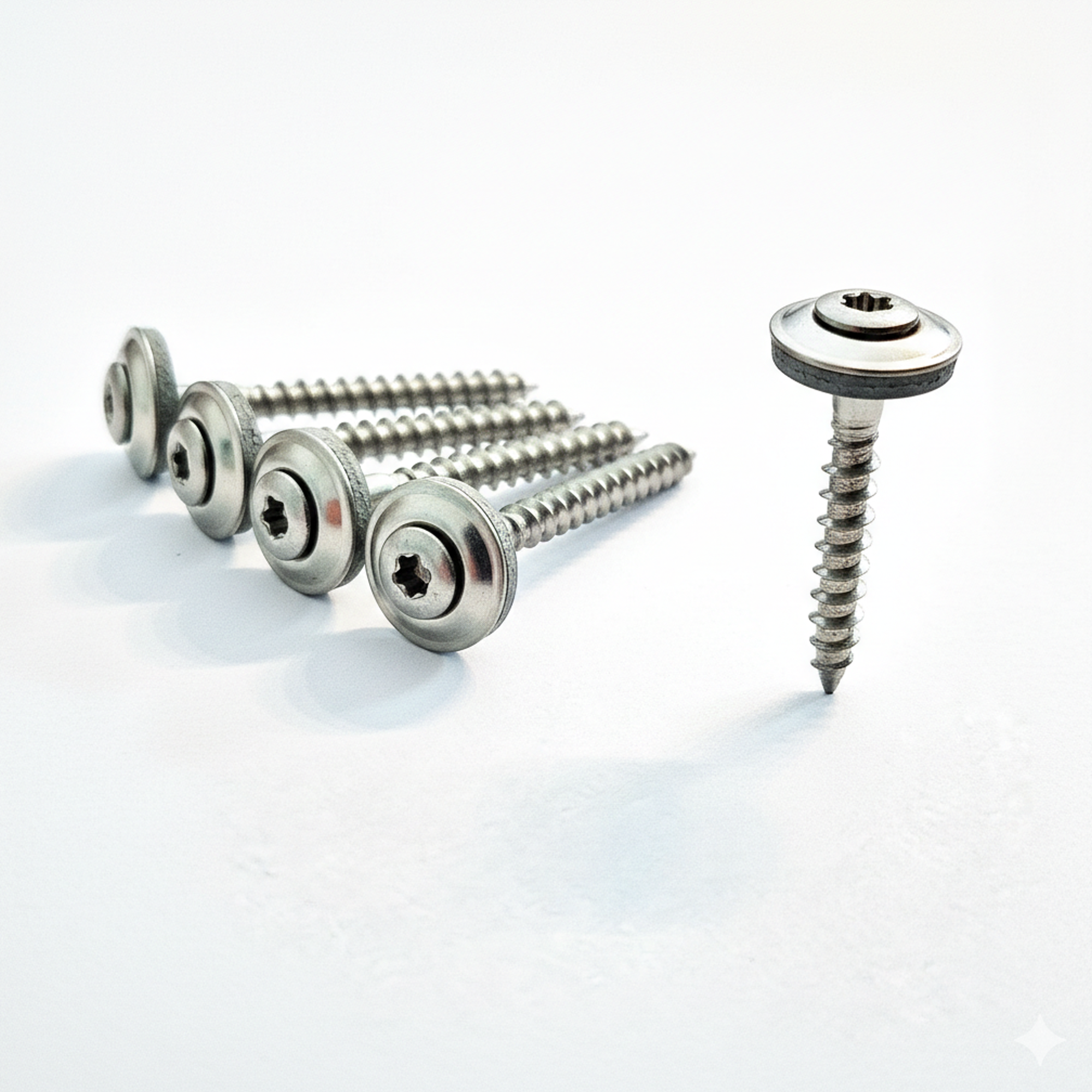 Spenglerschrauben Edelstahl A2 mit 15mm Dichtung