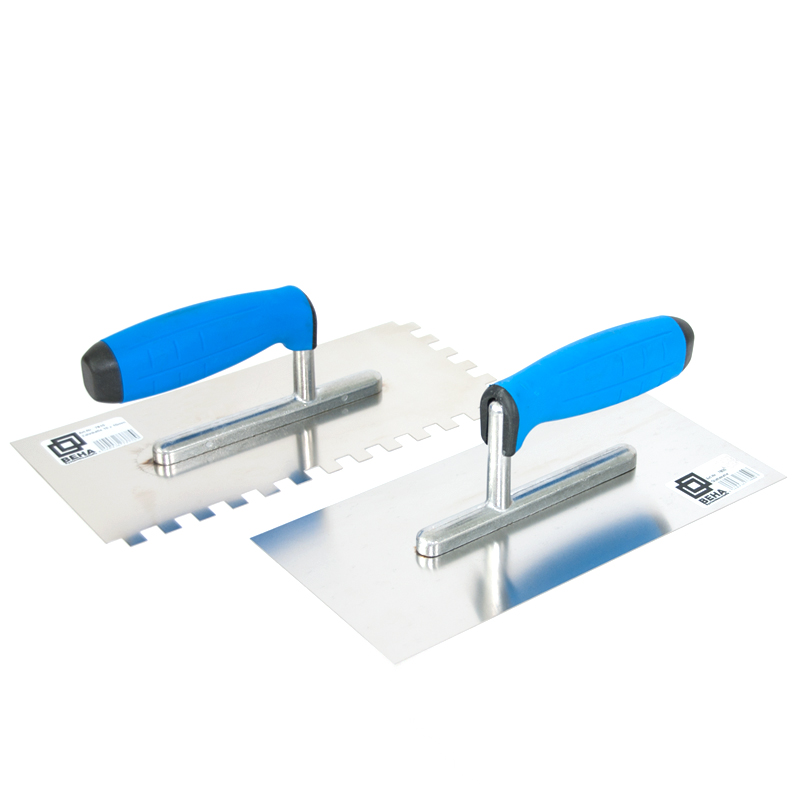 Glättekellen / Zahnkellen mit Softgriff  "Rostfrei"