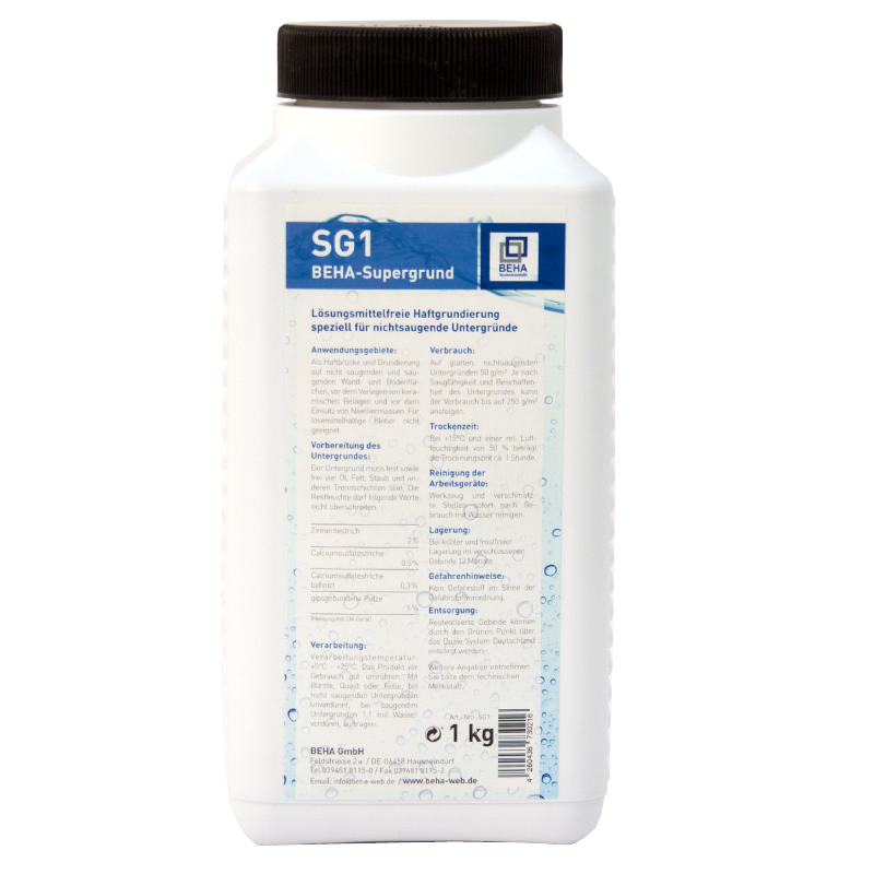 Supergrund Haftgrundierung 1kg für Fliese auf Fliese, Beton, Holz oder Stahl