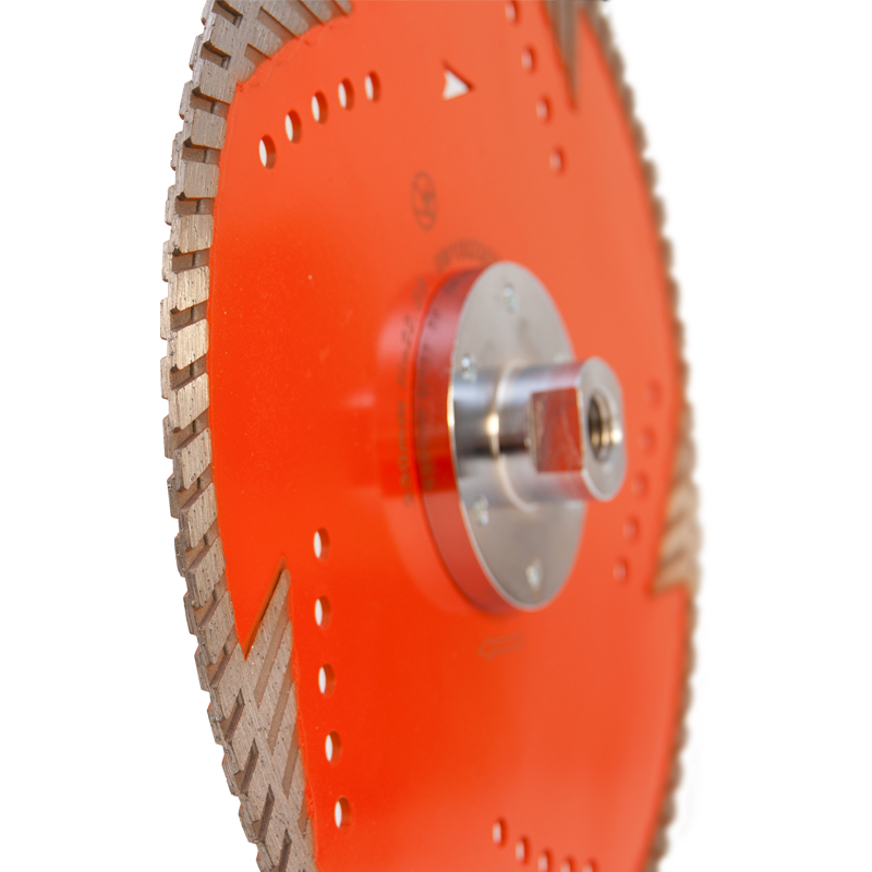 Diamantscheibe mit Turborand mit Flansch