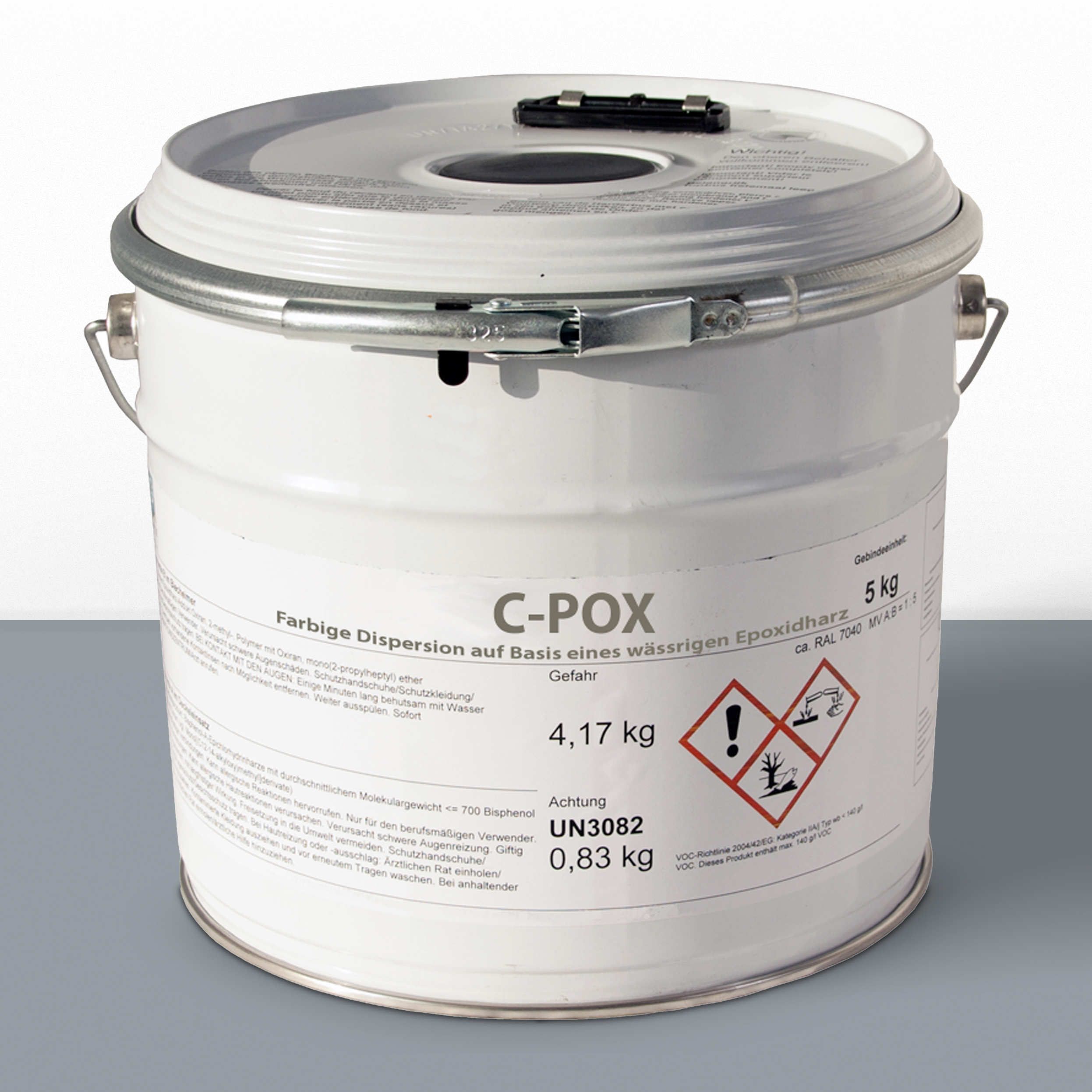 C-POX Epoxidharz Bodenbeschichtung, Versiegelung, Gießharz farbig, 5kg